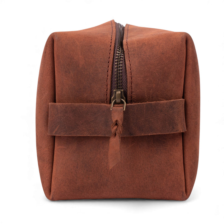 Handmade Leather Dopp Kit | Travel Toiletry Bag for Men