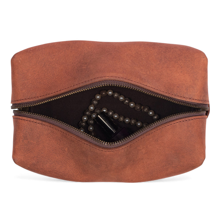 Handmade Leather Dopp Kit | Travel Toiletry Bag for Men