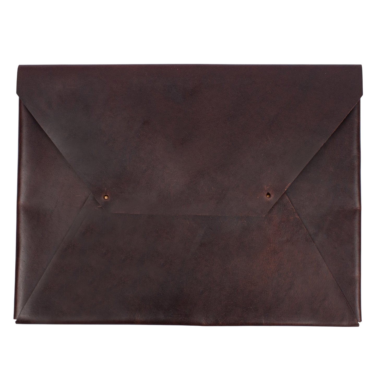 Handcrafted Leather Laptop Sleeve with Button Closure – Minimalist MacBook Case