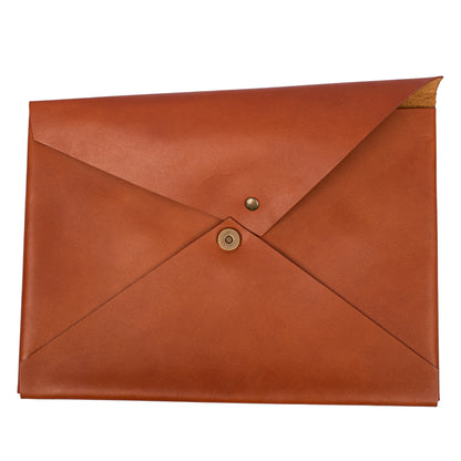 Premium Leather Envelope Laptop Sleeve – Slim Protective MacBook Cover