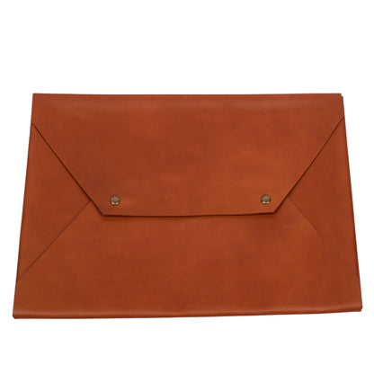 Handmade Leather Laptop Sleeve for MacBook – Sleek Envelope Design