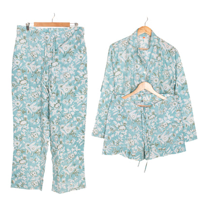 Women's Soft Cotton Pajama Set – Breathable, Lightweight Pajamas with Handcrafted Prints | Premium Sleepwear for Everyday Comfort