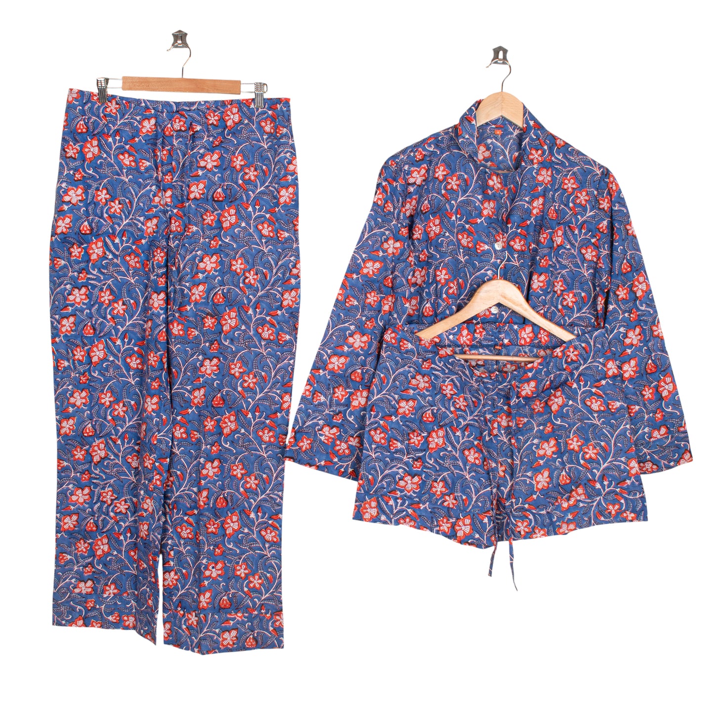 100% Cotton Pajama Set & Sleep PJ Set – Ultra-Comfortable Relaxed Fit Pajamas for Women | Handmade Printed Nightwear