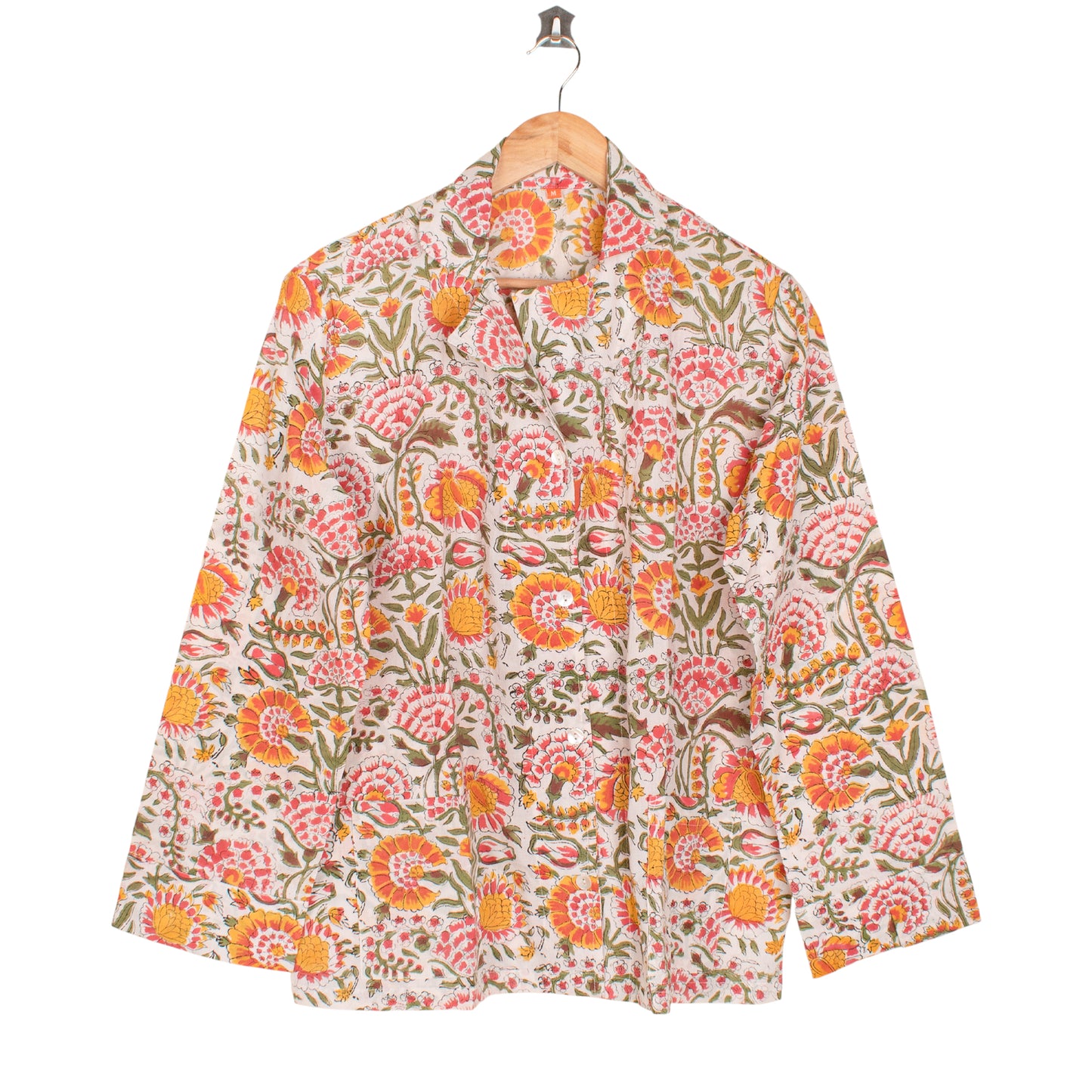 Women's Relaxed Fit Cotton Pajama Set – Light, Cooling & All-Night Comfortable Sleepwear | Handcrafted Print Pajama Set