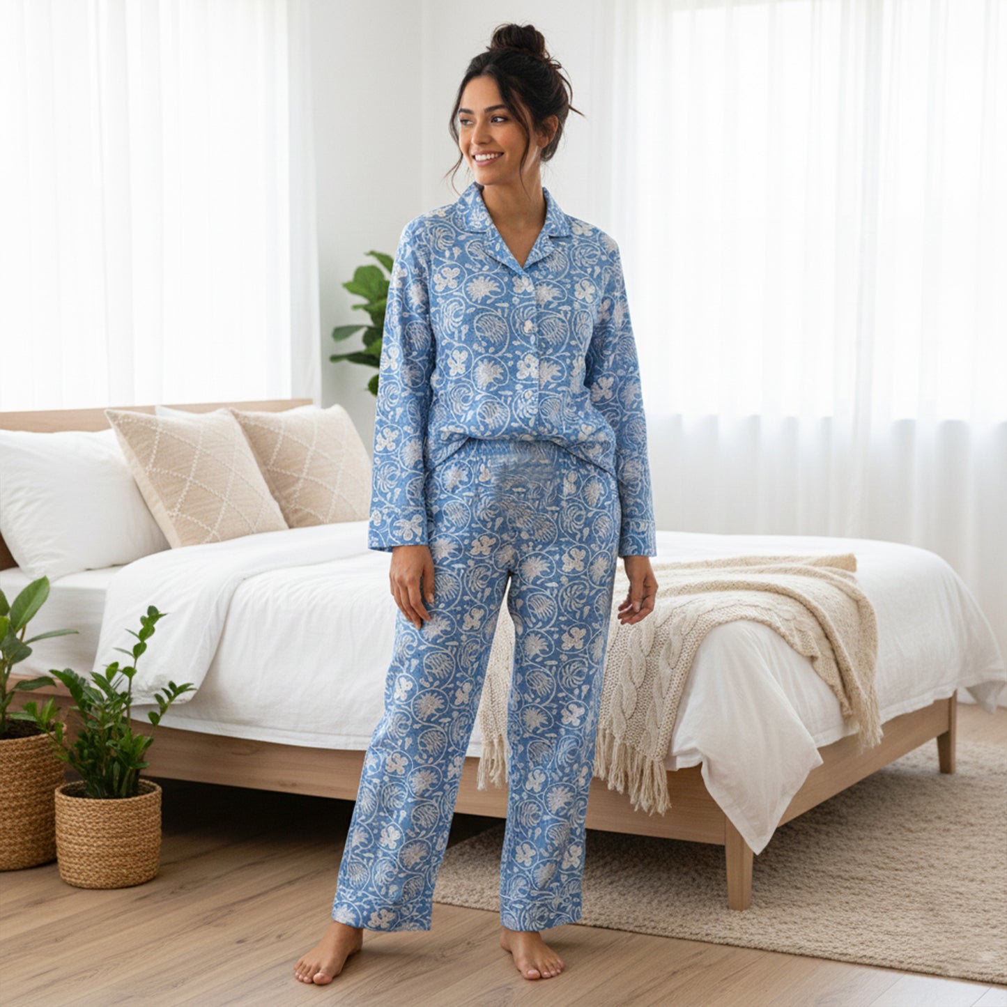 Women's Pure Cotton Nightwear Pajama Set – Breathable, Durable & Stylish PJs | Premium Home & Sleep Lounge Outfit
