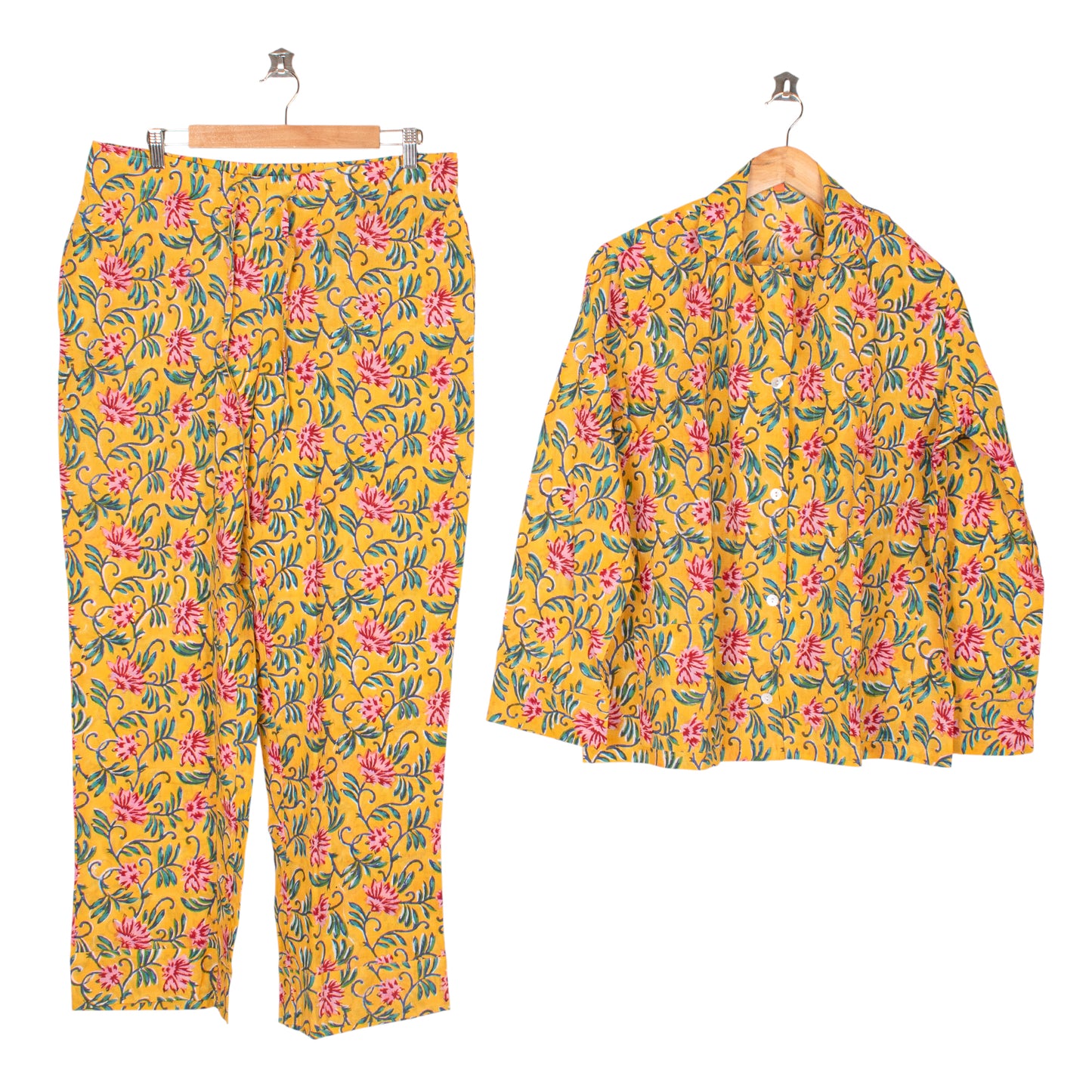 Women's Premium 100% Cotton PJ Set – Soft, Breathable, Handcrafted Nightwear | Lightweight Pajama Set for Comfortable Sleep & Daily Lounging