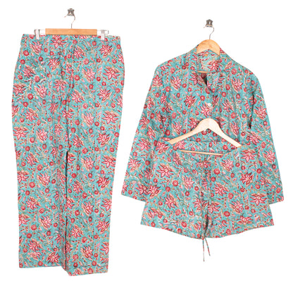 Women's Button-Down Cotton Pajama Set – Classic, Comfortable & Airy Sleepwear | Premium Pajama Set for Nighttime Relaxation