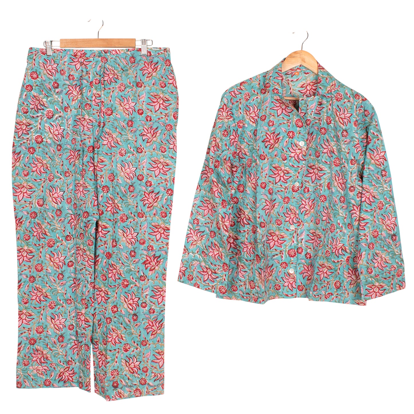 Women's Button-Down Cotton Pajama Set – Classic, Comfortable & Airy Sleepwear | Premium Pajama Set for Nighttime Relaxation