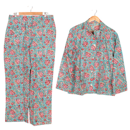 Women's Button-Down Cotton Pajama Set – Classic, Comfortable & Airy Sleepwear | Premium Pajama Set for Nighttime Relaxation