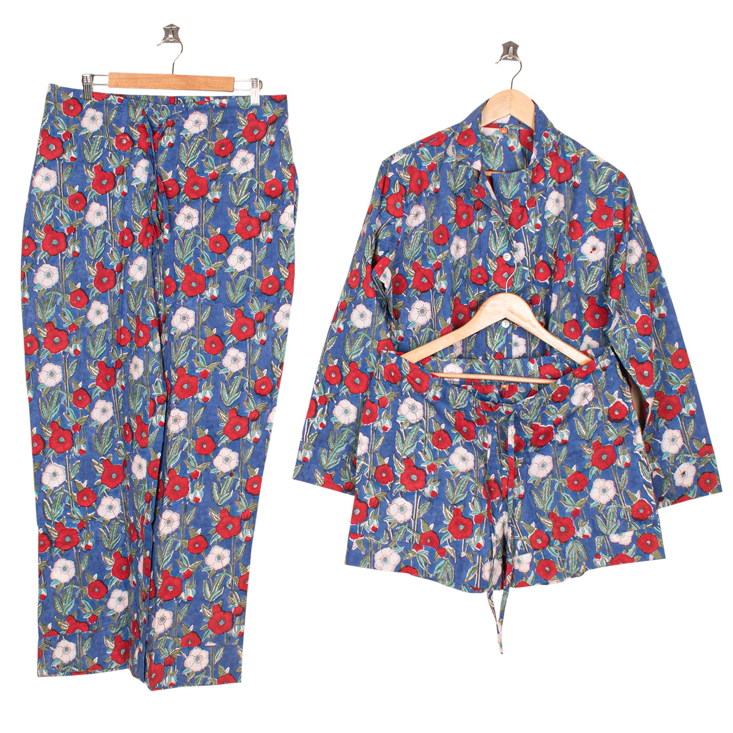 100% Pure Cotton Nightwear Pajama Set – Soft, Durable & Breathable PJs for Women | Artisan Print Pajama Set for Everyday Lounging