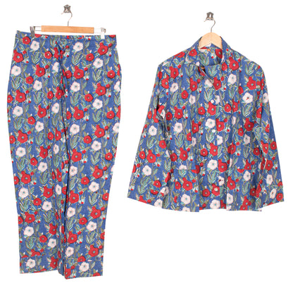 100% Pure Cotton Nightwear Pajama Set – Soft, Durable & Breathable PJs for Women | Artisan Print Pajama Set for Everyday Lounging