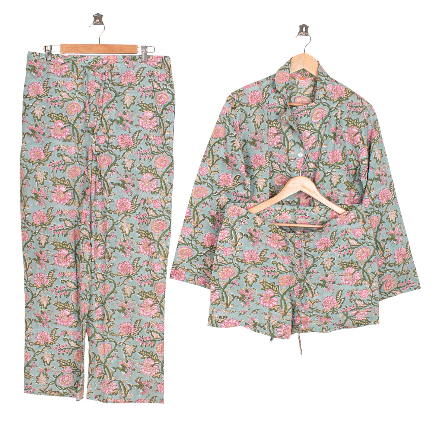 Printed Cotton PJ Set for Women – Stylish, Comfortable & Breathable Sleepwear | Relaxed Fit Pajama Set for Home & Bedtime