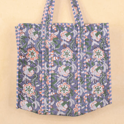 Large Quilted Tote Bag, Everyday Travel Handbag, Eco-Friendly Work Bag