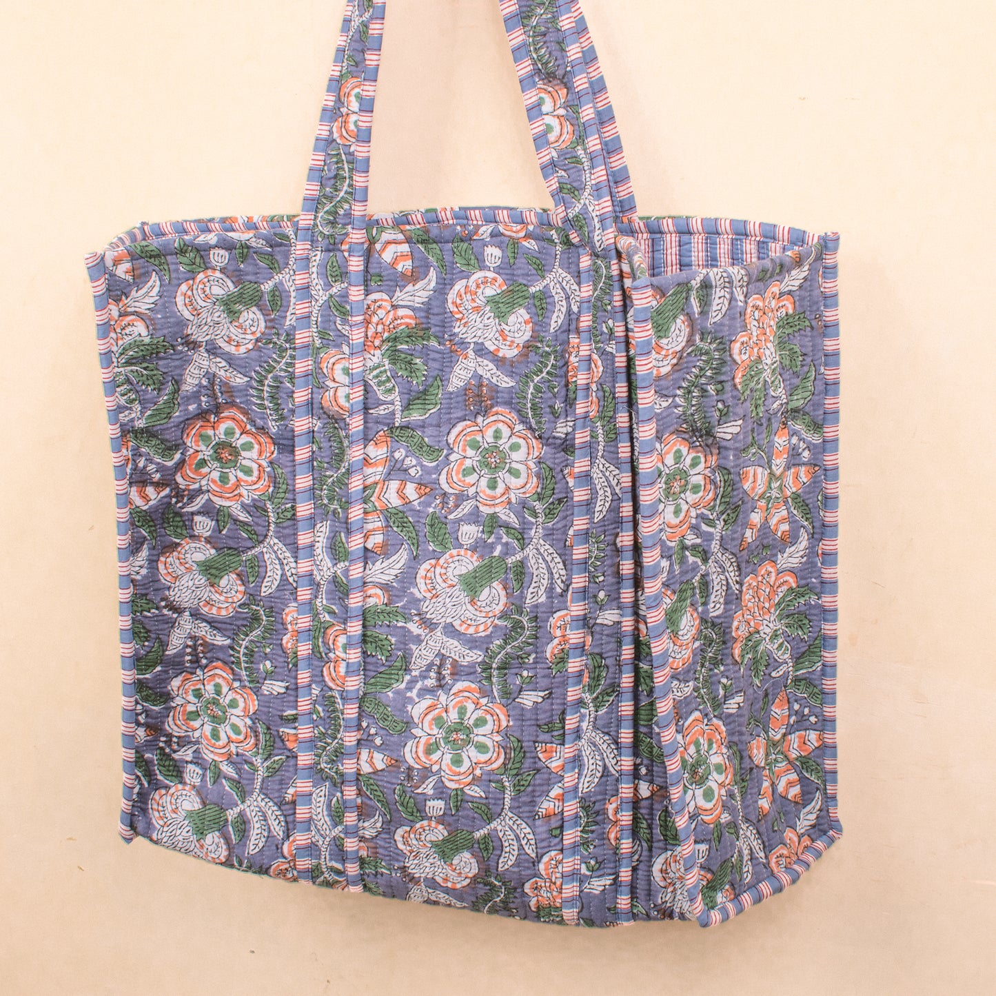 Large Quilted Tote Bag, Everyday Travel Handbag, Eco-Friendly Work Bag