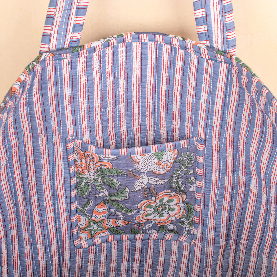 Quilted Cotton Tote Bag | Everyday Shoulder Bag