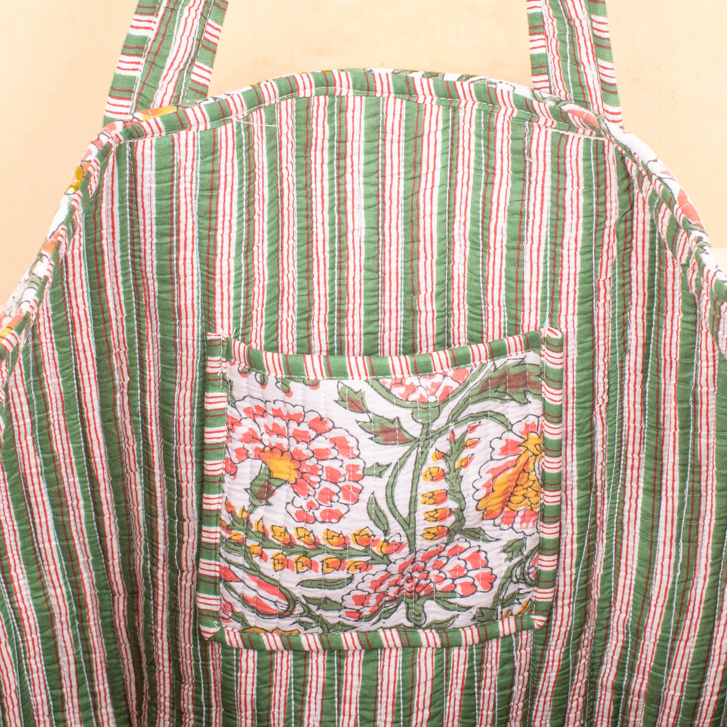 Reversible Quilted Tote Bag, Handmade Cotton Shopper, Sustainable Gift Idea
