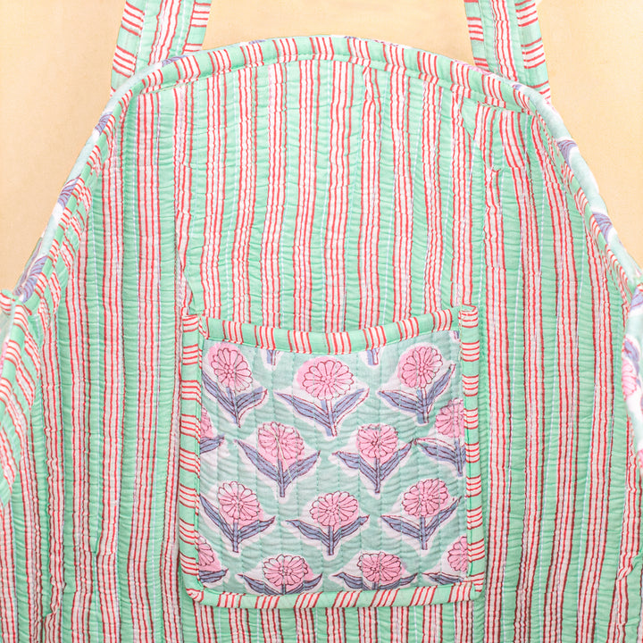 Quilted Cotton Tote Bag | Everyday Shoulder Bag