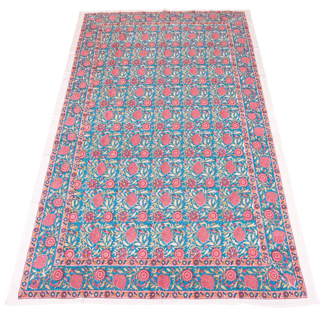Hand Block Cotton Tablecloth | Boho Table Cover