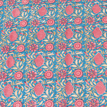 Indian Cotton Block Print Tablecloth, Rustic Farmhouse Table Cover, Handmade Table Linen