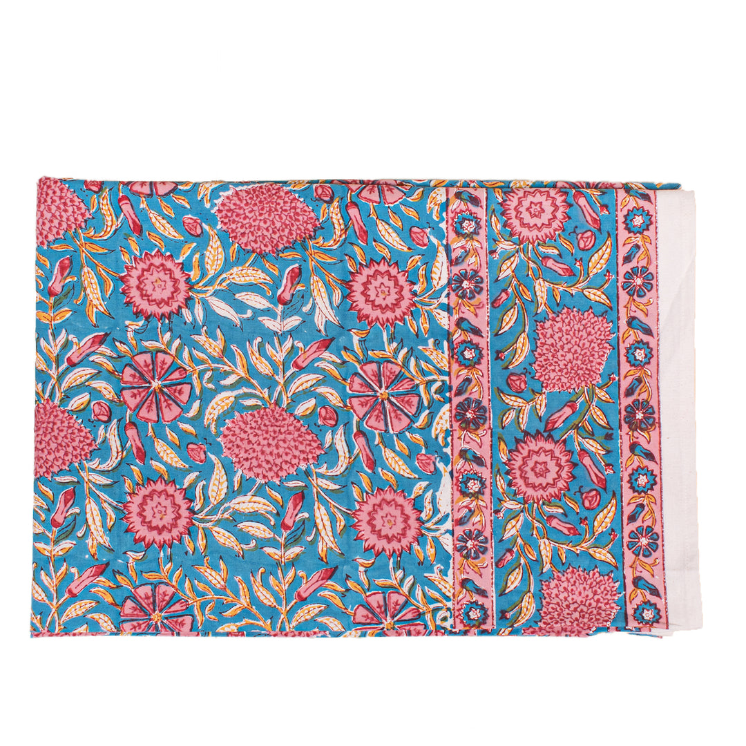 Hand Block Cotton Tablecloth | Boho Table Cover