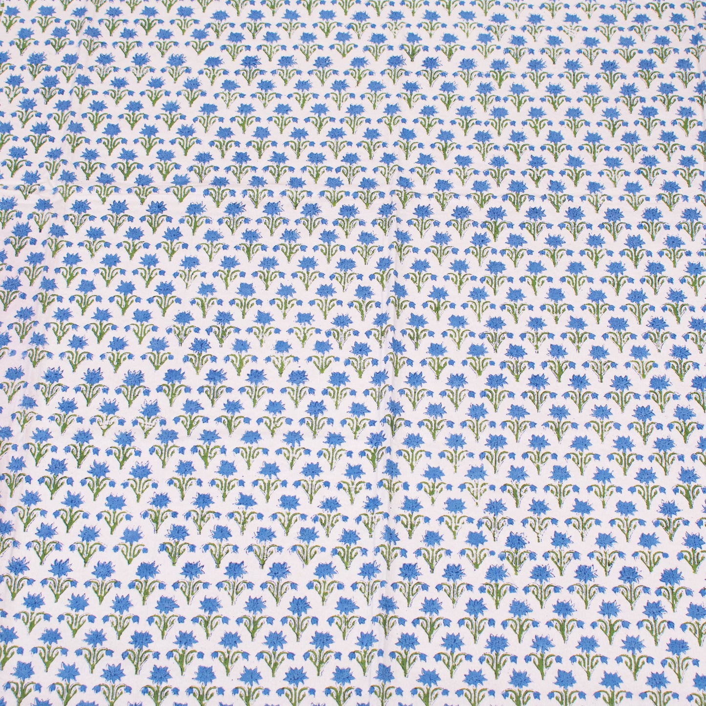 Floral Block Print Tablecloth, 100% Cotton Table Cover, Boho Kitchen Dining Decor