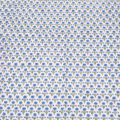 Floral Block Print Tablecloth, 100% Cotton Table Cover, Boho Kitchen Dining Decor