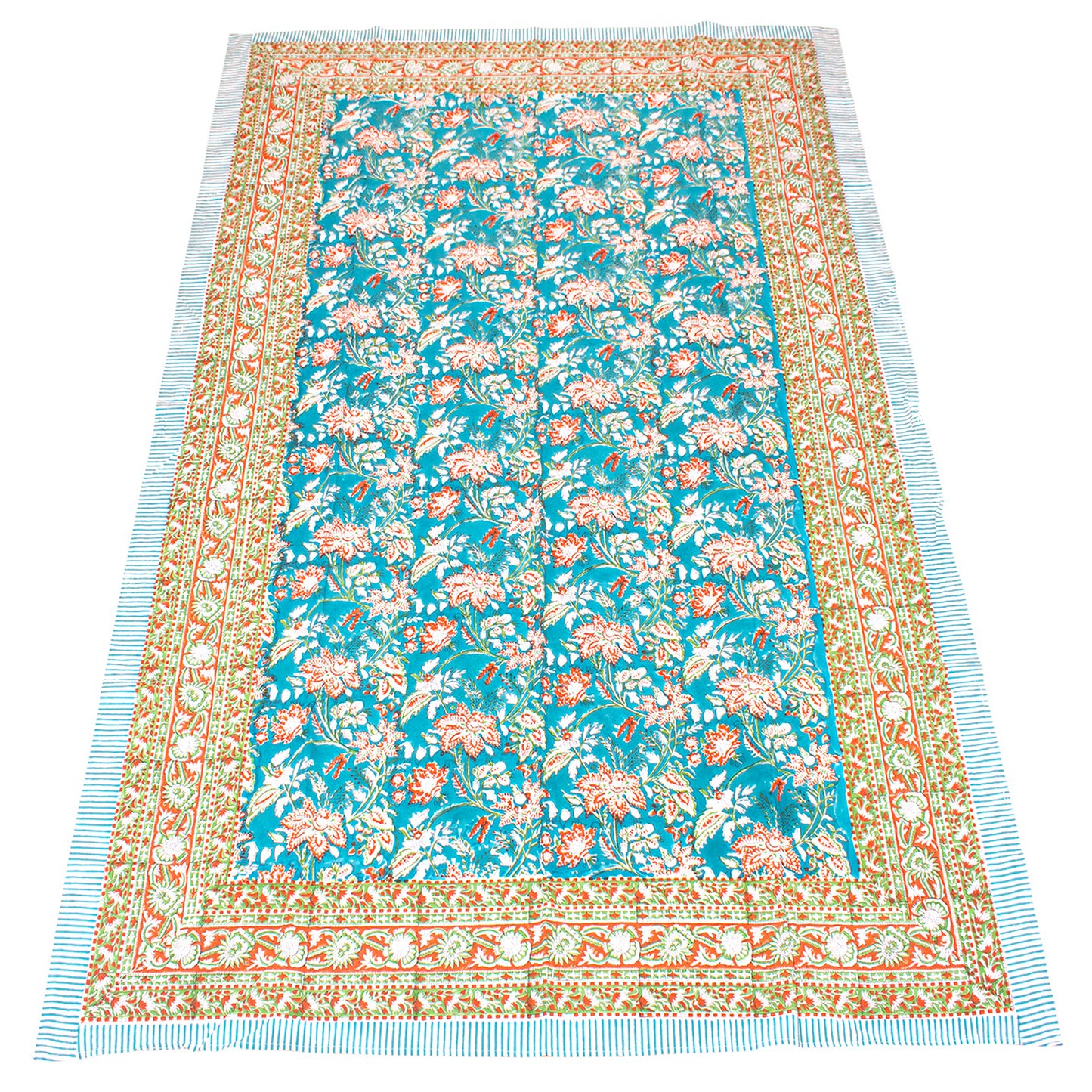 Bohemian Hand Block Printed Tablecloth, Cotton Dining Table Cover, Artistic Home Decor