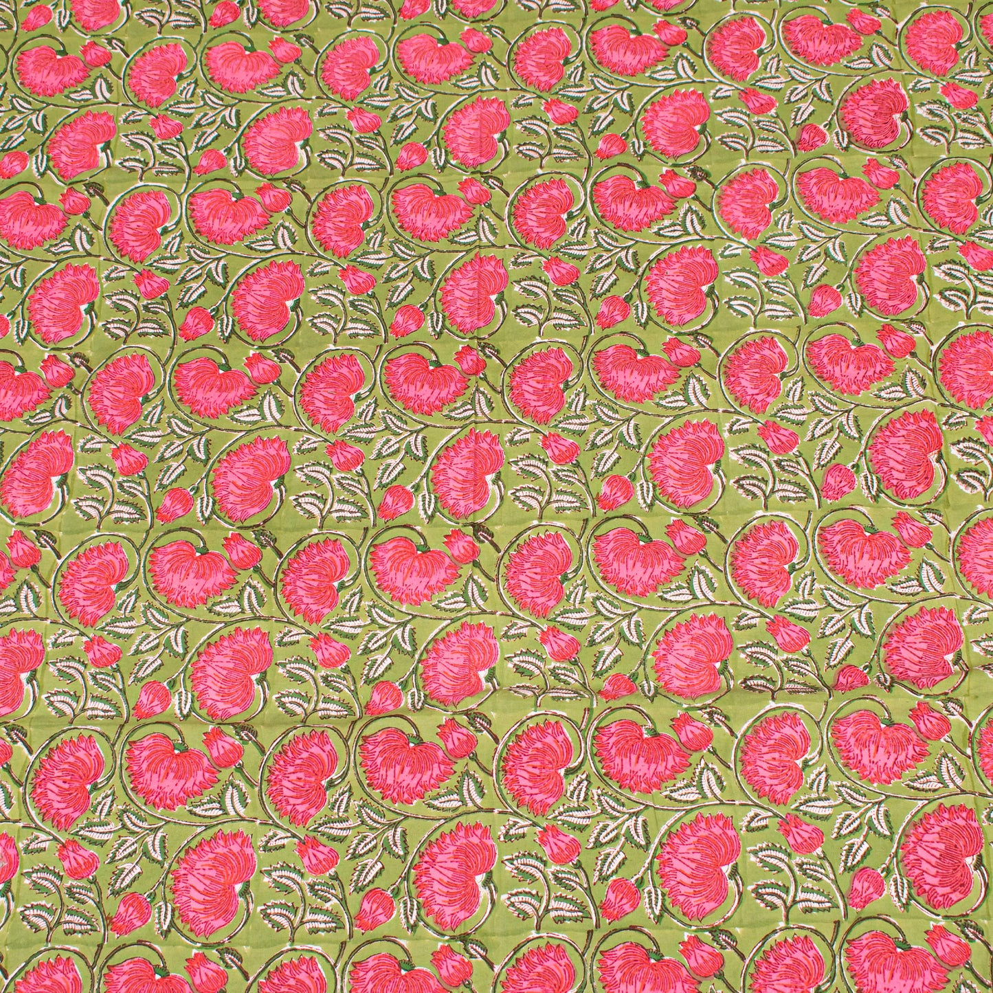 Floral Cotton Tablecloth, Indian Block Print Table Cover, Handmade Dining Linen