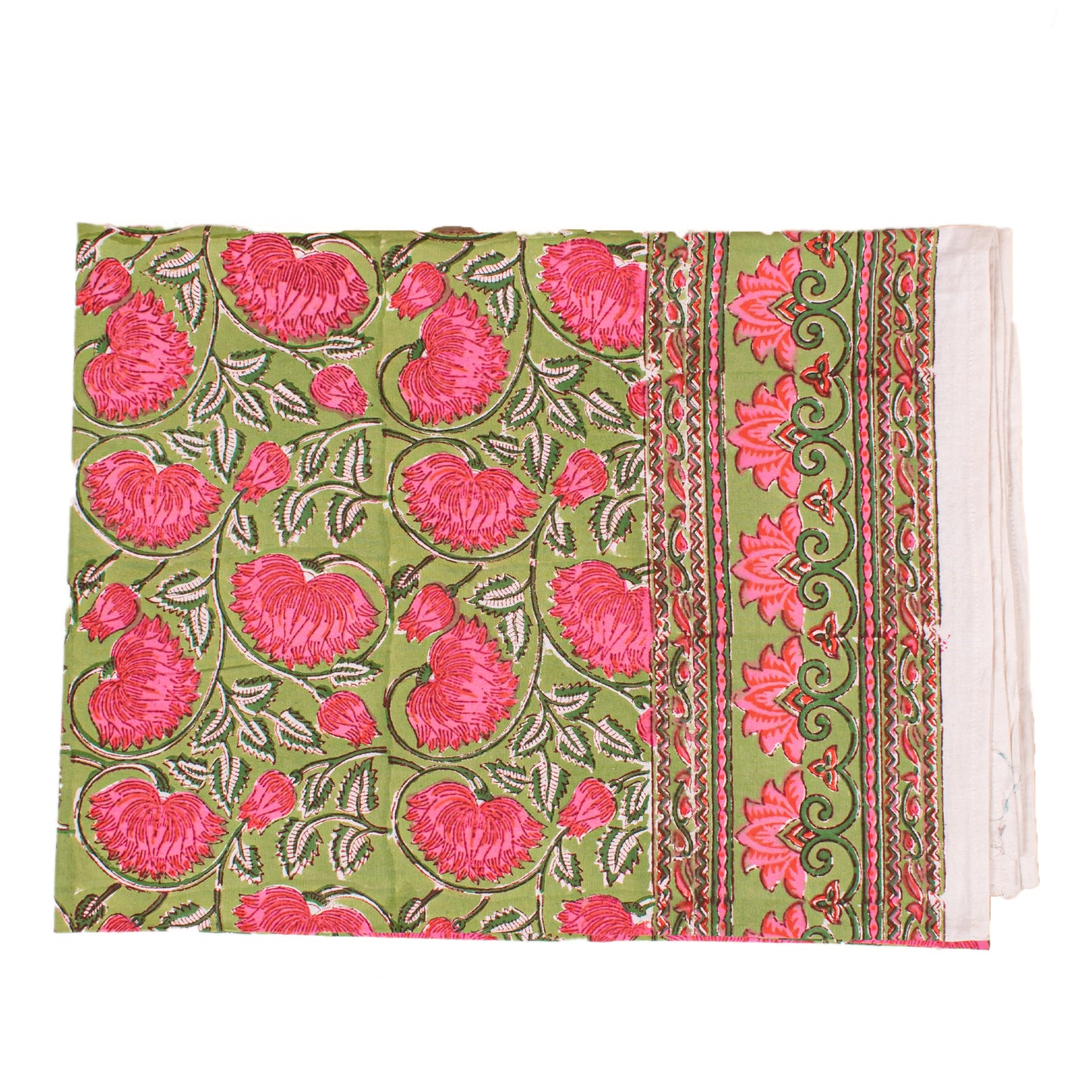 Floral Cotton Tablecloth, Indian Block Print Table Cover, Handmade Dining Linen