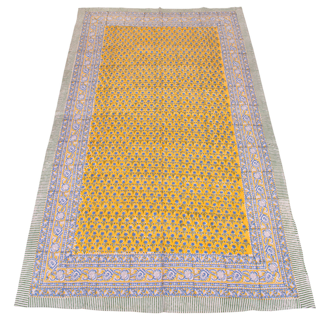 Botanical Cotton Tablecloth | Boho Table Cover