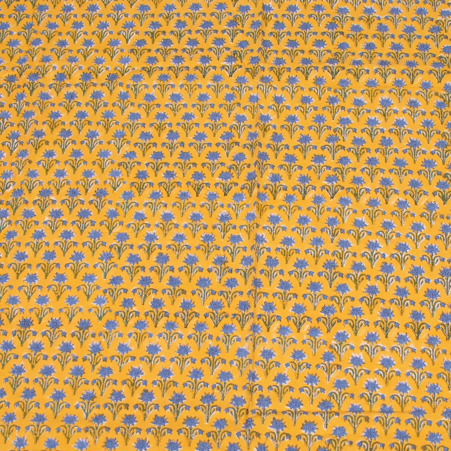 Cotton Tablecloth with Hand Block Print, Botanical Table Cover, Sustainable Dining Decor