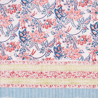 Indian Hand Block Print Cotton Tablecloth, Boho Home Decor, Handmade Dining Table Cover