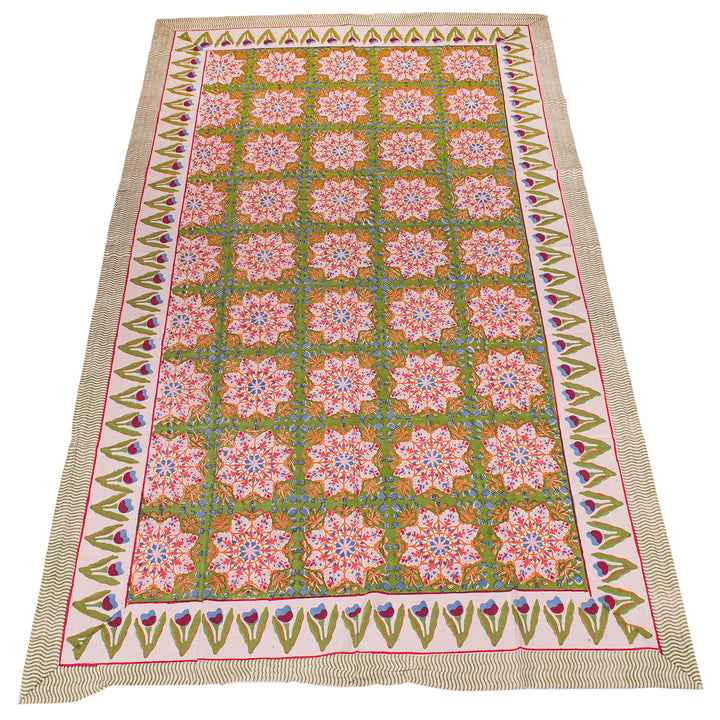 Vintage Cotton Tablecloth 60x90 | Boho Table Cover