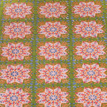 Handcrafted Cotton Tablecloth with Vintage Inspired Block Prints - 60x90