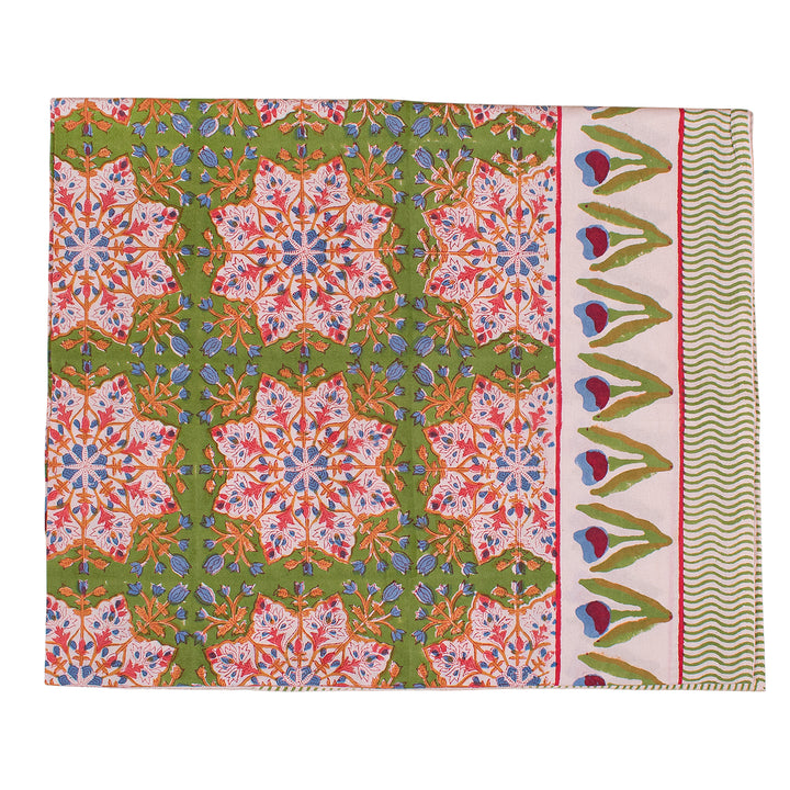 Vintage Cotton Tablecloth 60x90 | Boho Table Cover