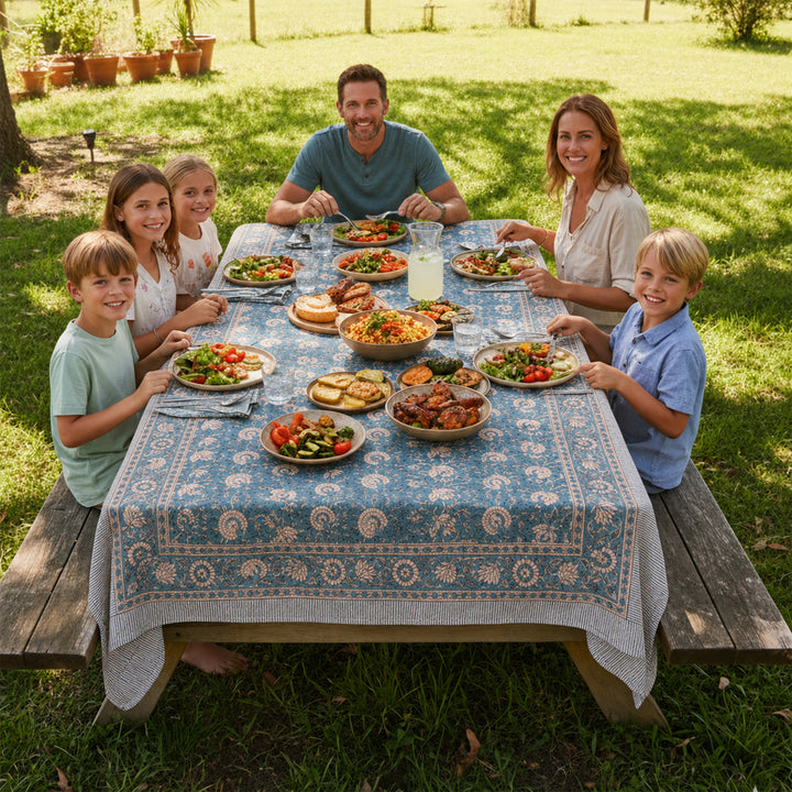 Boho Cotton Tablecloth 60x90 | Boho Table Cover