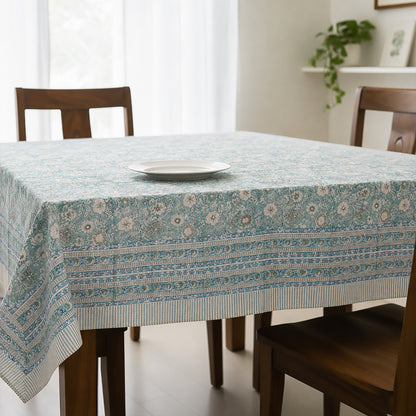 Premium Block Print Tablecloth for Dining Room and Kitchen Use - 60x90