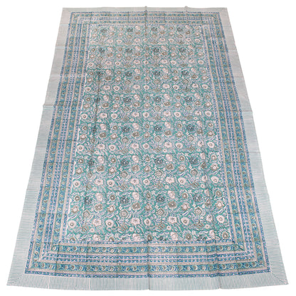 Premium Block Print Tablecloth for Dining Room and Kitchen Use - 60x90