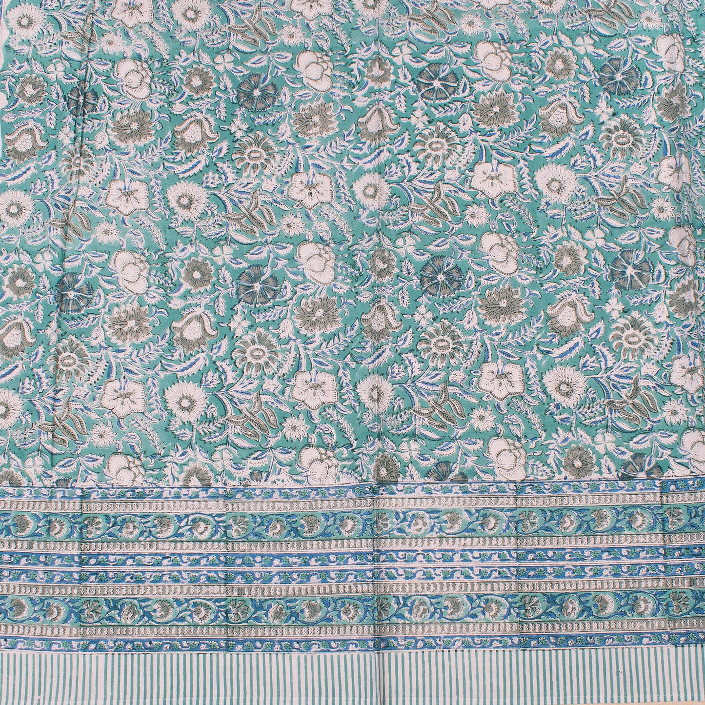 Premium Block Print Tablecloth for Dining Room and Kitchen Use - 60x90