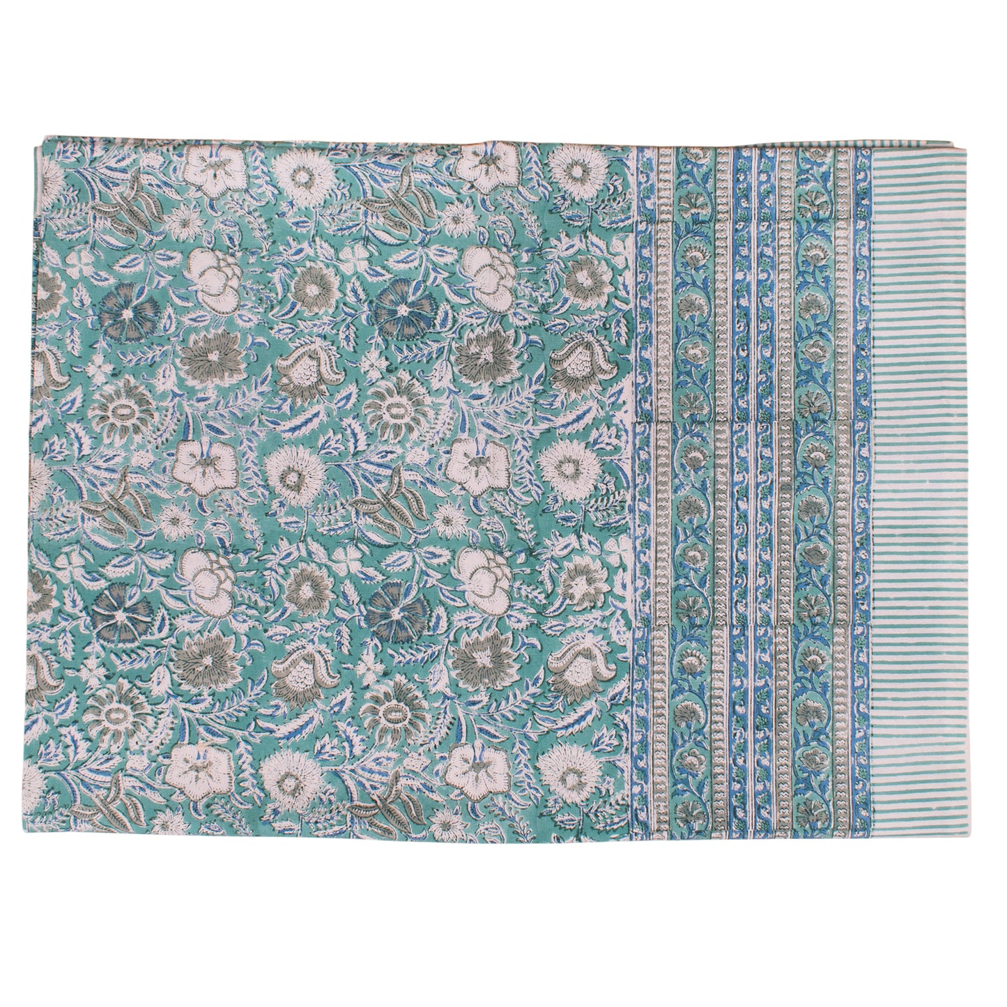 Premium Block Print Tablecloth for Dining Room and Kitchen Use - 60x90