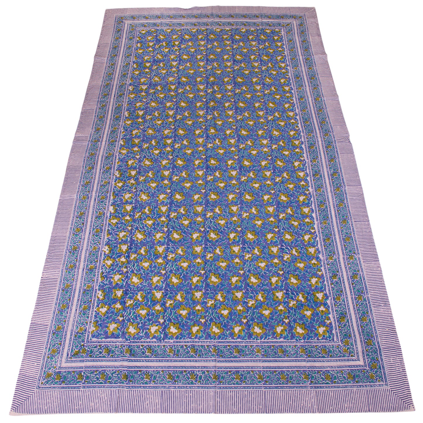 Soft Cotton Table Cover with Elegant Hand Block Print Design - 60x90