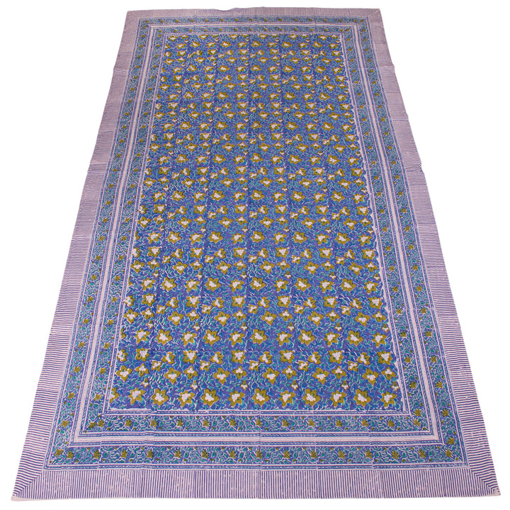 Hand Block Cotton Tablecloth 60x90 | Boho Table Cover