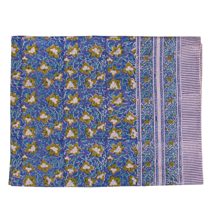 Hand Block Cotton Tablecloth 60x90 | Boho Table Cover