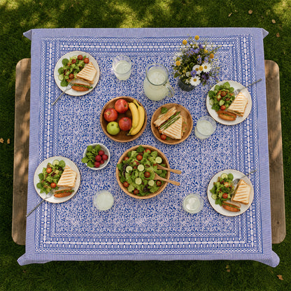 Handmade Cotton Block Print Table Cover for Dining Table Decor - 60x90