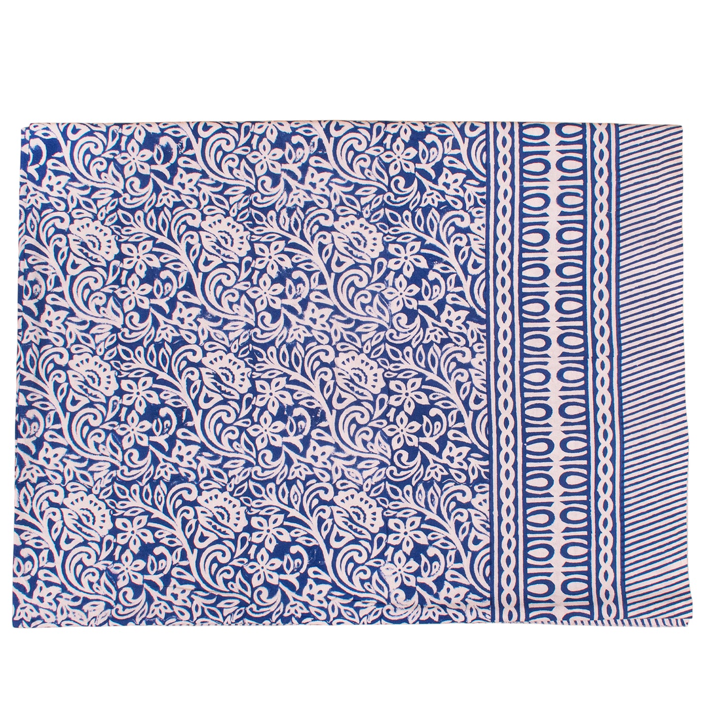 Handmade Cotton Block Print Table Cover for Dining Table Decor - 60x90