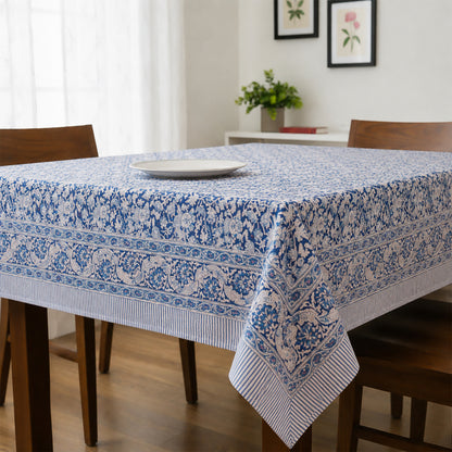 Artisan Made Indian Block Print Table Cover for Farmhouse Decor - 60x90