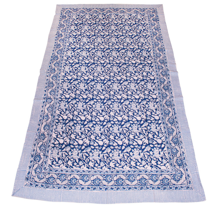 Hand Block Cotton Tablecloth 60x90 | Boho Table Cover
