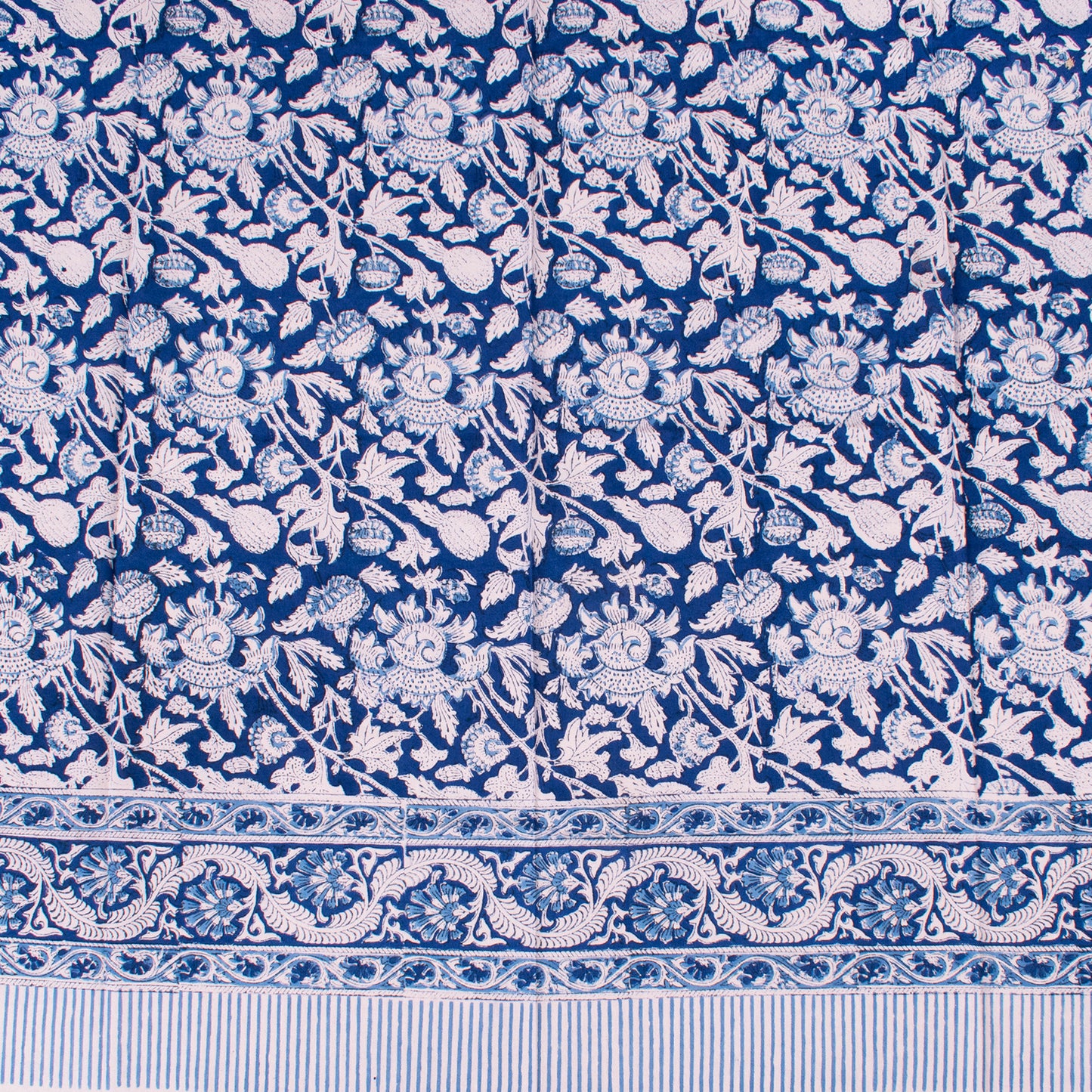 Artisan Made Indian Block Print Table Cover for Farmhouse Decor - 60x90