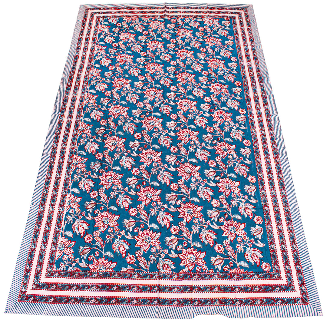 Handmade Cotton Tablecloth 60x90 | Boho Table Cover