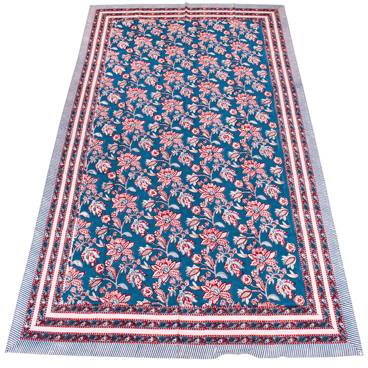 Handmade Cotton Tablecloth 60x90 | Boho Table Cover